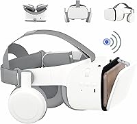 Vista 1 de LONGLU VR Headset for iPhone Android Phones 3D Virtual Reality Wireless Bluetooth Glasses Goggles with Remote Controller for Play Game Watching