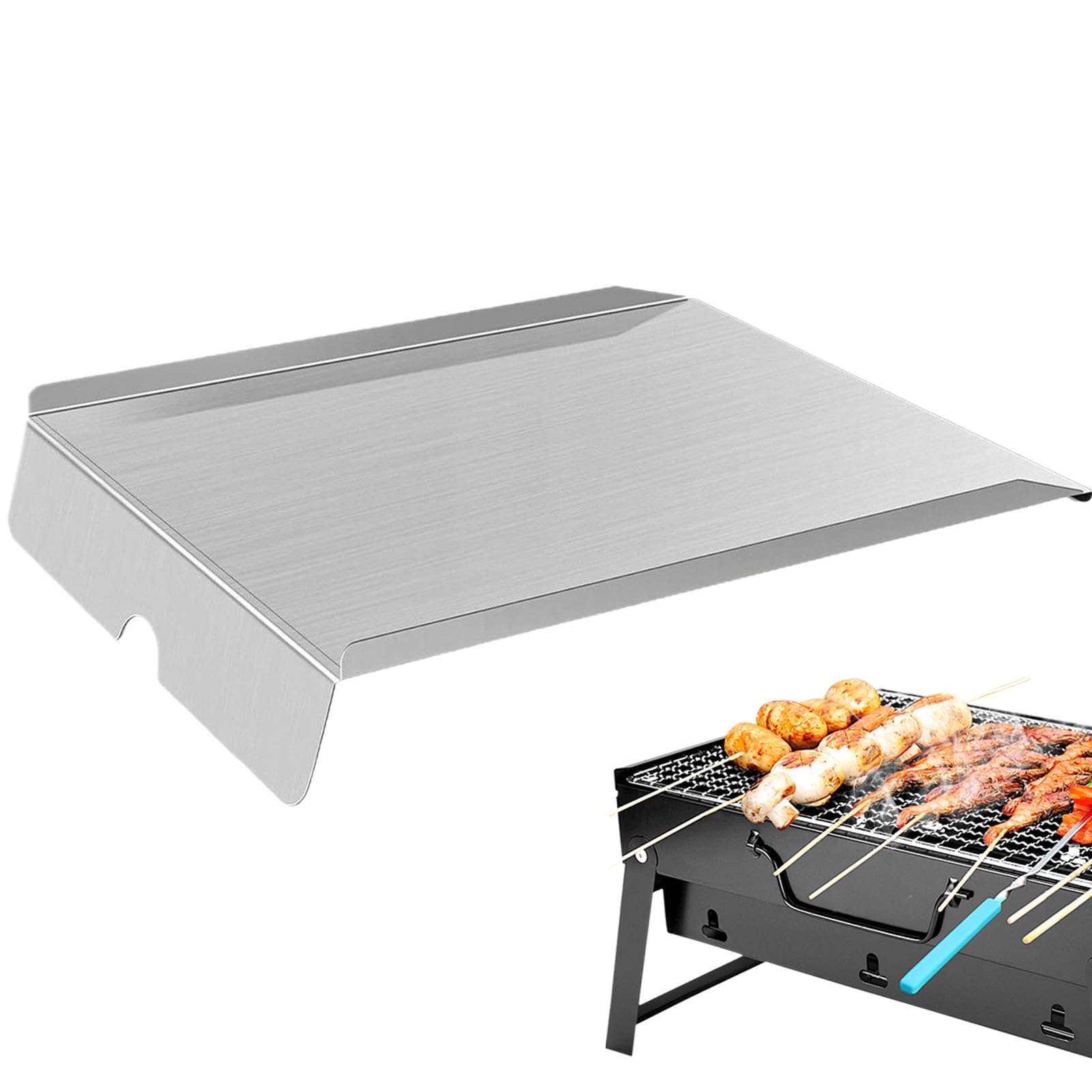 Flame Guard Taca ociekowa do grilla, wysokiej jakości osłona rynny do palacza pelletu, gotowanie na zewnątrz, kemping, ogród, patio, akcesoria do grilla, zapobieganie rozlaniu