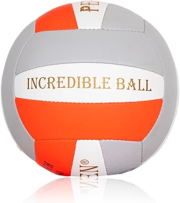 PERVEEN Microfiber Composite Leather Volleyball - Official Size 5 Hand-Sewn Soft Touch Volleyball for Indoor & Outdoor Use - Practice & Recreational Game Ball