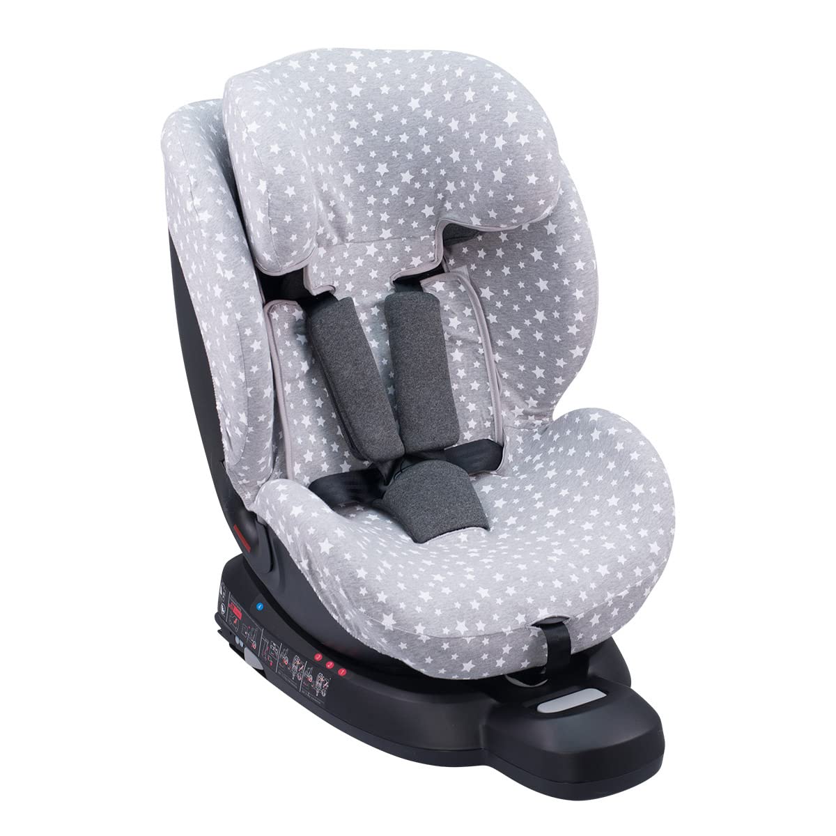 JYOKO Kids Fodera per seggiolino Auto Compatibile con Be Cool Jupiter (White Star)