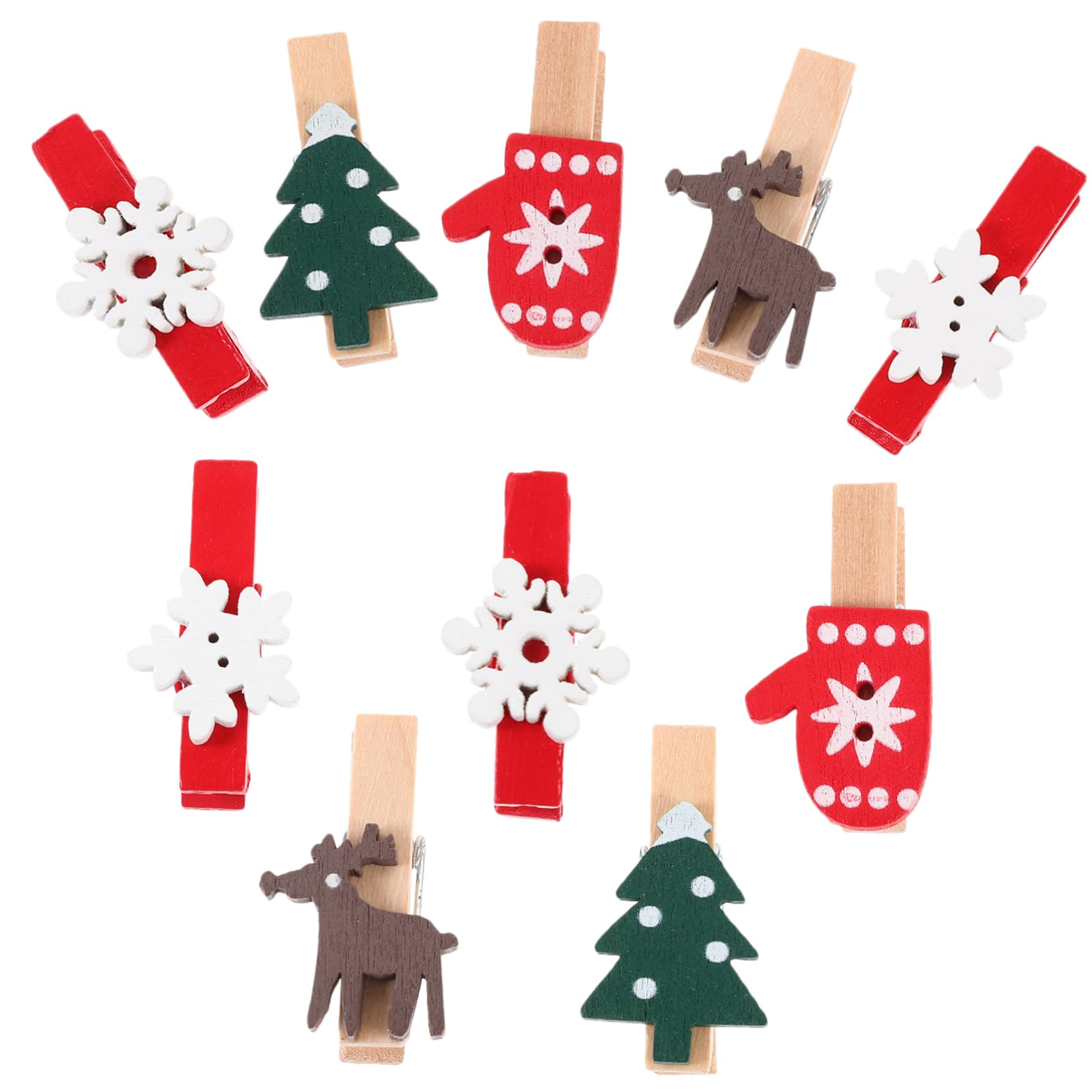 PRETYZOOM 625 STK Cartoon-fotohalter Mini-weihnachtswäscheklammern Mini-wäscheklammer Für Foto Weihnachts-mini-fotoclips Cartoon-fotoclips Weihnachts-memo-Clips Eisen