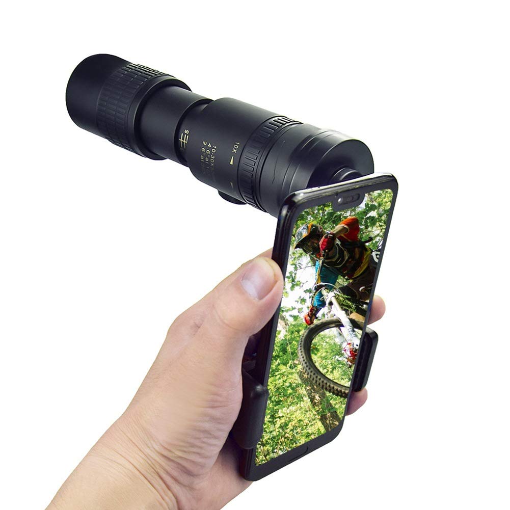 Przenośny monokular 4K 10-60 x 40 mm super teleobiektyw zoom turystyka wodoodporna monokular z uchwytem na smartfona i statywem do wędrówek dla dorosłych obserwacji ptaków na zewnątrz