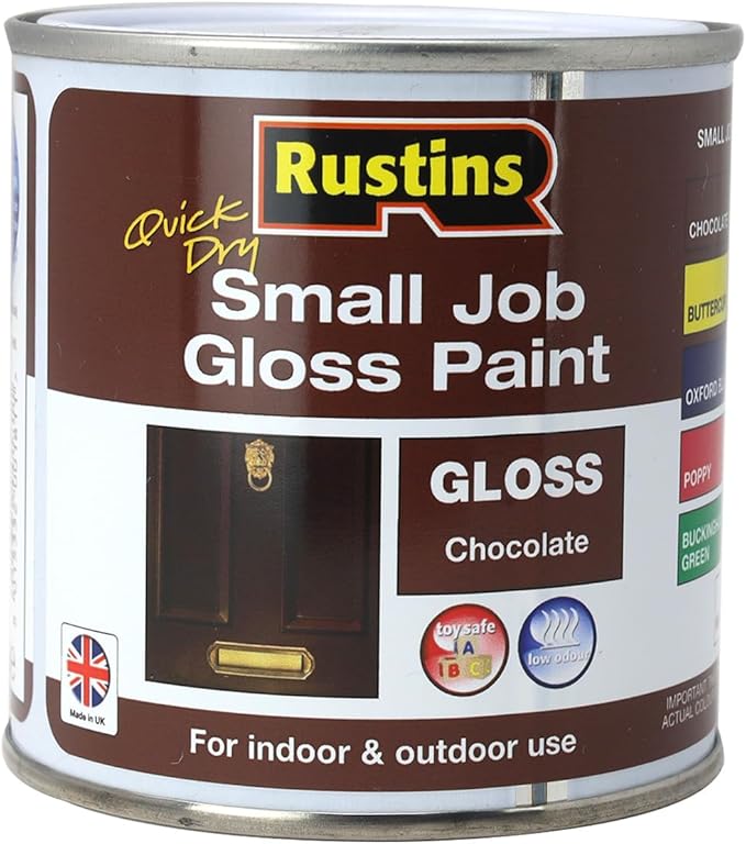 RUSTINS Small Job Gloss Paint Chocolate 250ml Amazon.co.uk DIY & Tools