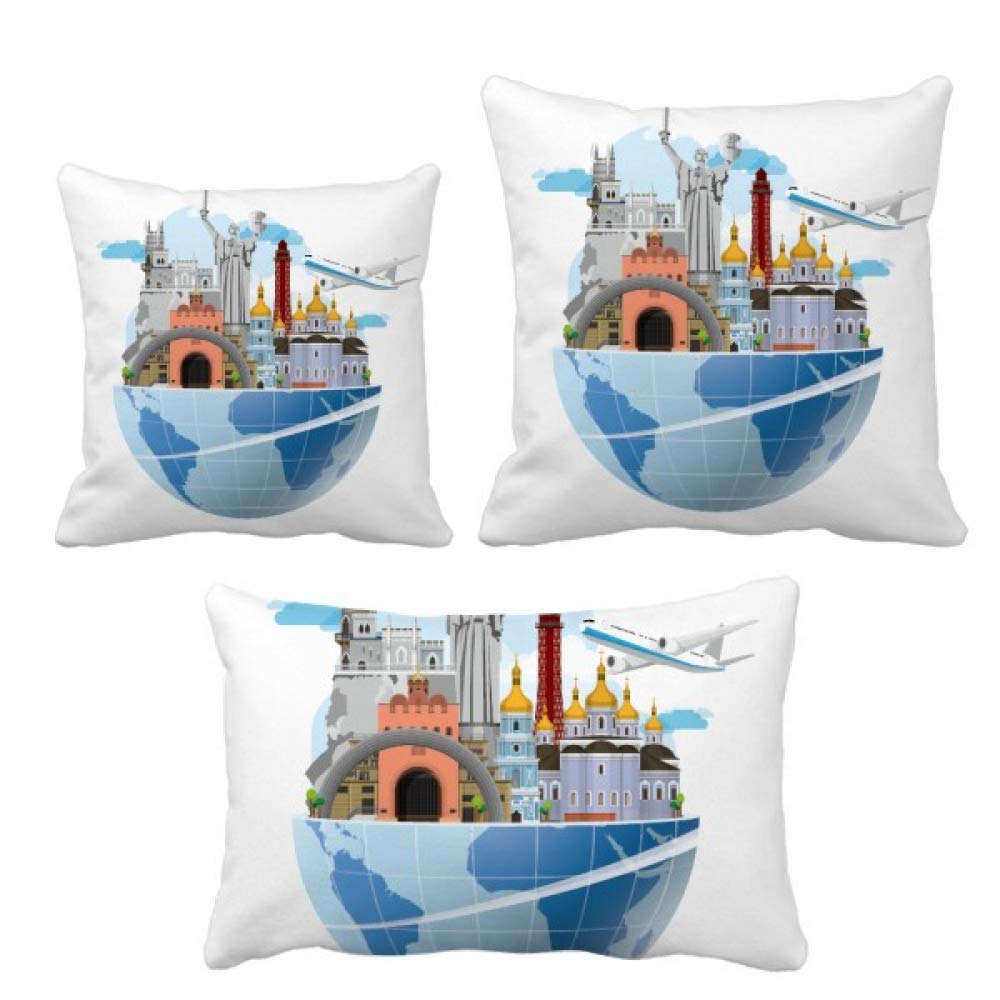 Housse de coussin voyage en Ukraine DIYthinker pour déco