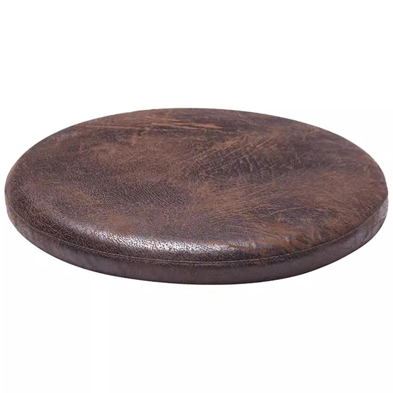 MOODMUSE Round Chair Cushion,Leather Seat Pad For Round Chairs,12/14/16/18 Inch Round Seat Cushions,4.5cm Thick Memory Foam Chair Cushion,Waterproof And Removable Cover(Black Brown,35cm/14in) โ image 1