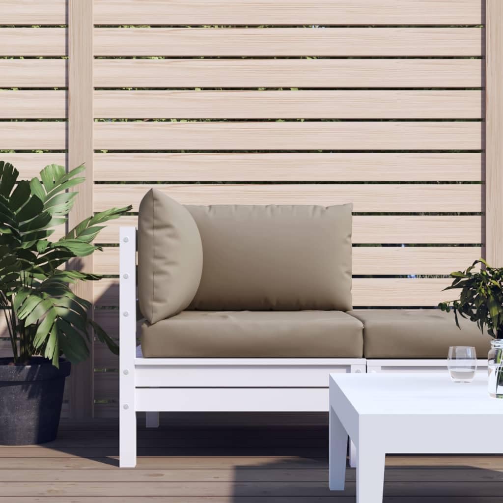 vidaXL 3 pcs Taupe Pallet Cushions - 100% Oxford Fabric - Lightweight - Comfortable - Durable with 23.6” Dimension for Outdoor Spaces