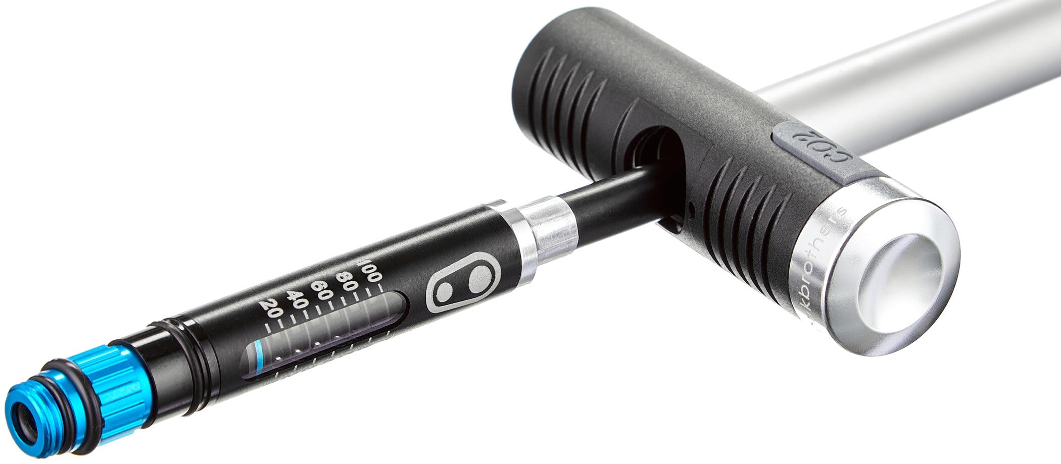Crankbrothers Pompe Manuelle Klic HP 8,3 Bar Argenté
