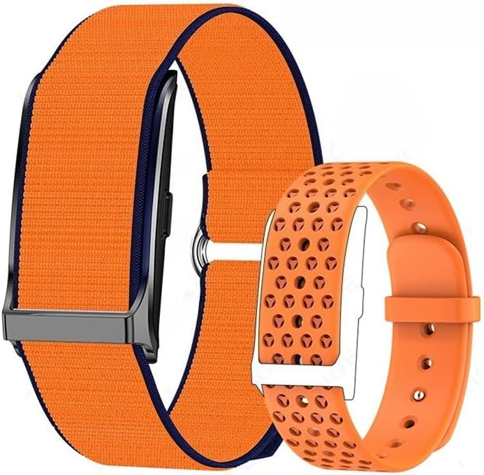 Smart Bracelet for Men Women, Wearable Health Activity Fitness Trackers Sports Monitoring Sleep Tracker with Free APP and 2 Bands (Orange)