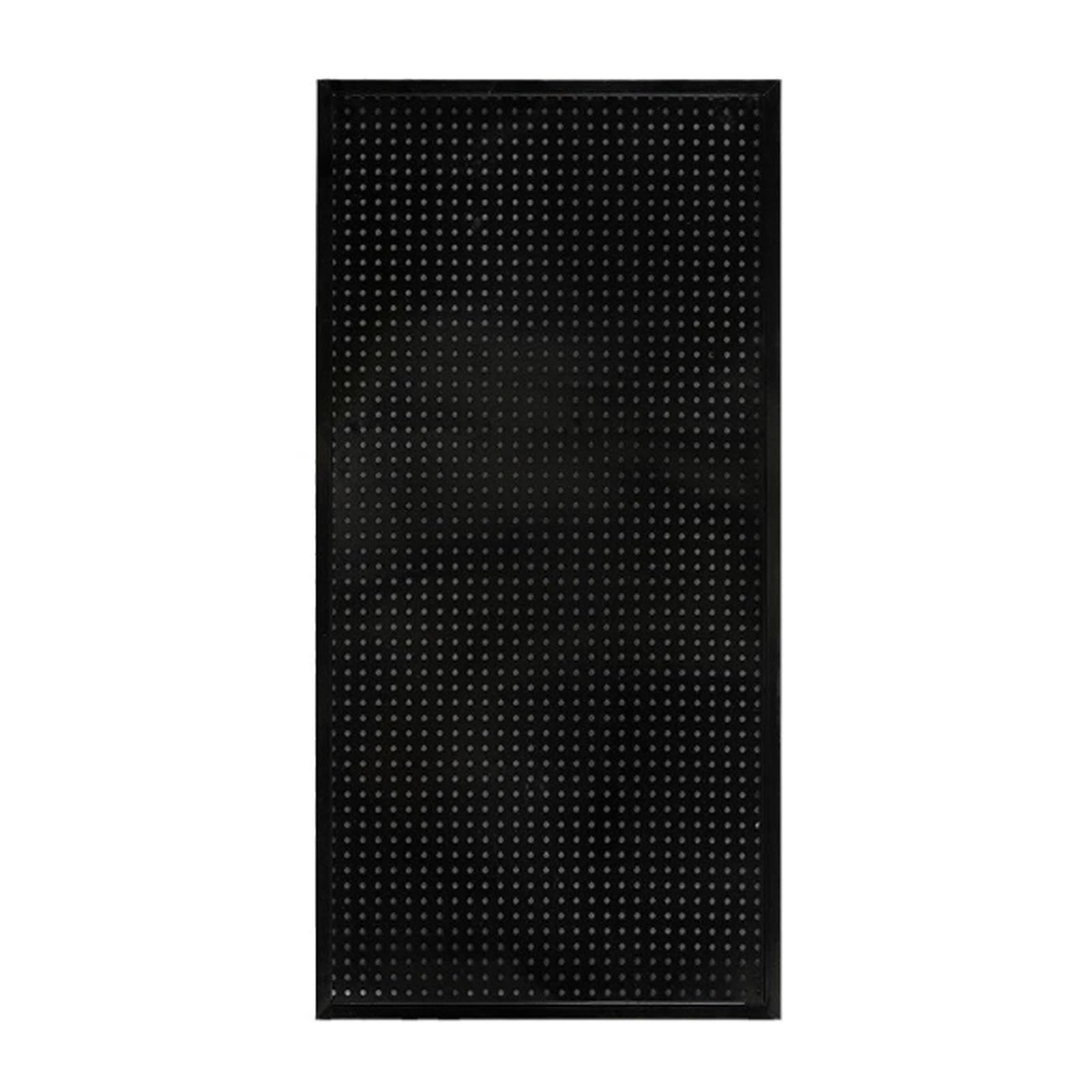 Tablero Perforado de Pared, Organizador de Herramientas de Metal en Blanco y Negro, Varios tamaños (Negro, 50x100cm)