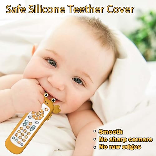 Miniatura 9 de TuiVeSafu Juguete de control remoto de TV para bebés con sonido y luz musical, juguete realista para niños pequeños, juguete de aprendizaje