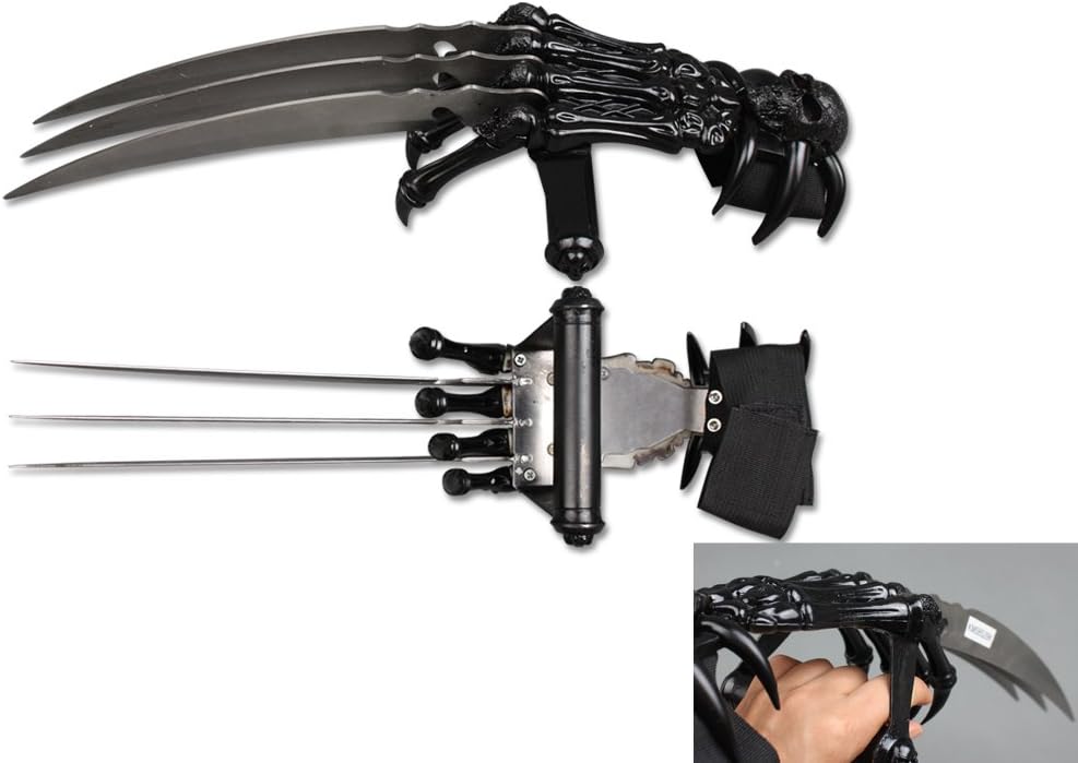 DevilFish 17" Polynesian Skull & Bone Gauntlet Style Claw Dagger