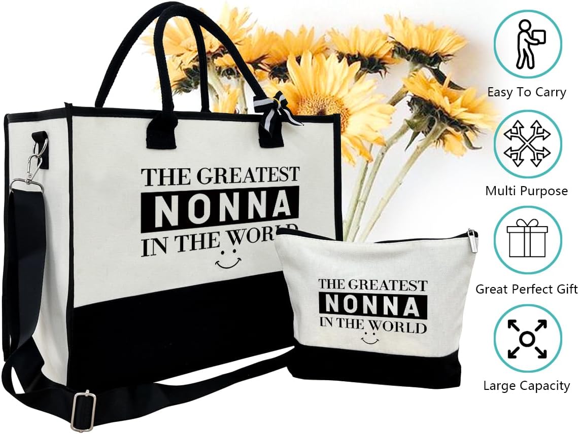 SUSZDOU Nonna Bag - Canvas Tote for Women, Beach & Daily Use, Keepsake for Any Occasion - Image 6
