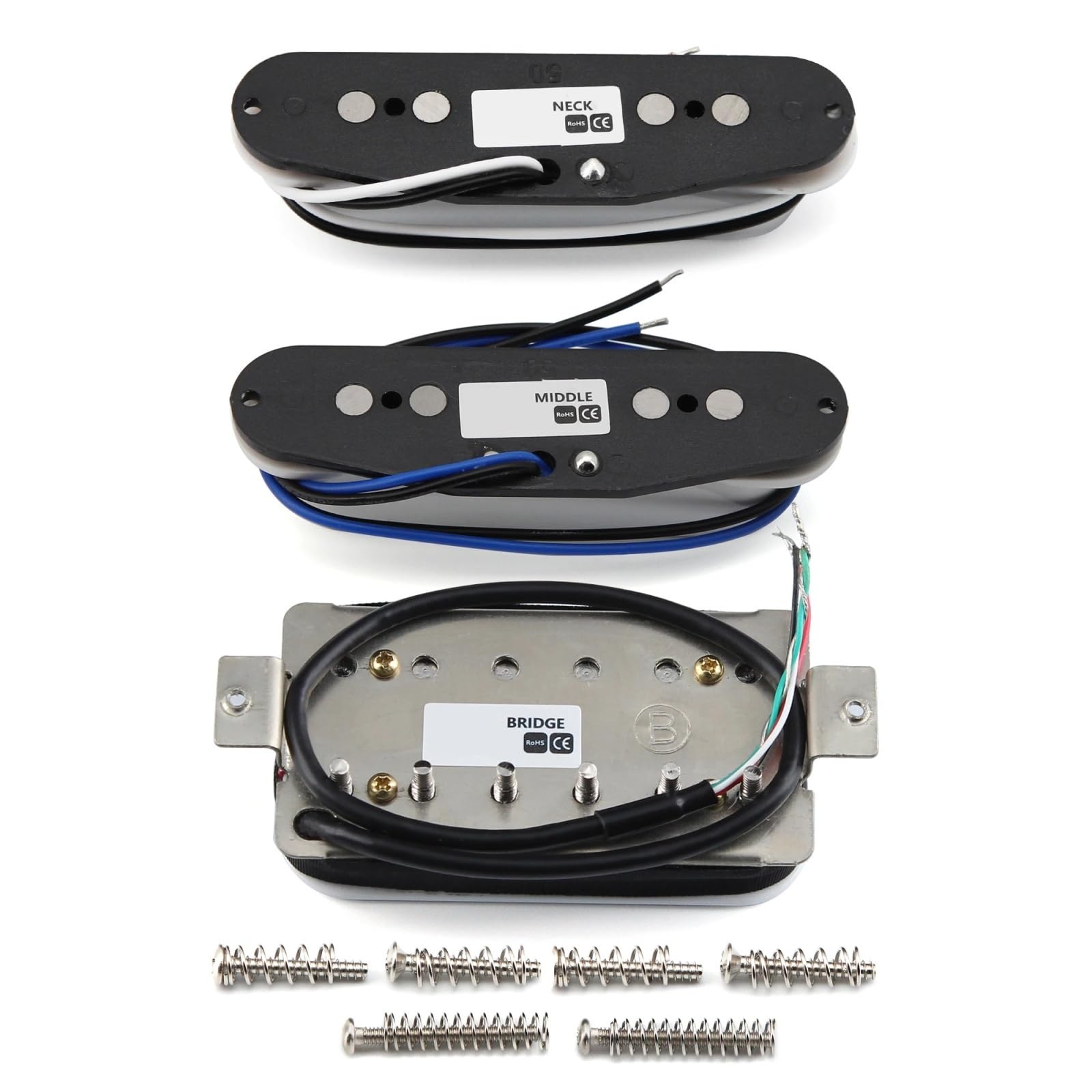 Alnico 5 – micros Humbucker et micros à bobine unique, blancs, for pièces de guitare électrique For HSS For SSH, 3 pièces