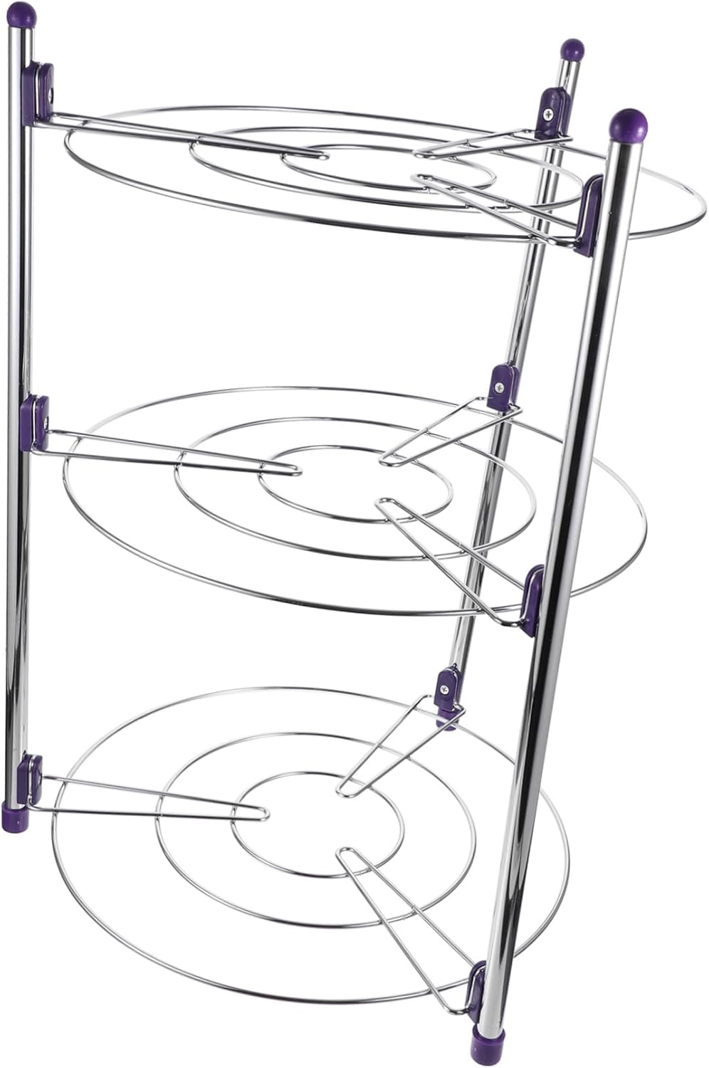 Three-layer Pot Rack Heavy Duty Pan Organizer Kitchen Pot Holder Easy Assembly