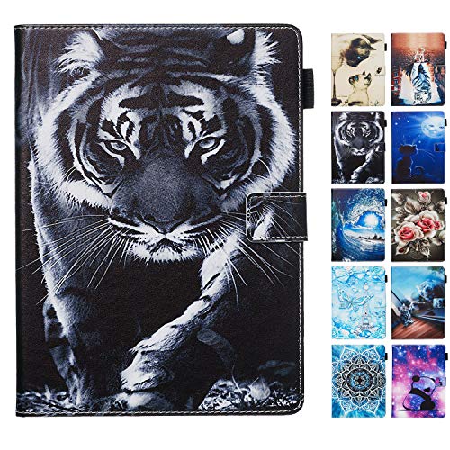 Handyhülle für Samsung Galaxy Tab A 10.5 (2018) T590 T595 Hülle Tablet Leder PU Flip Case Kartenfach Klappbar Schutzhülle Tasche mit Muster