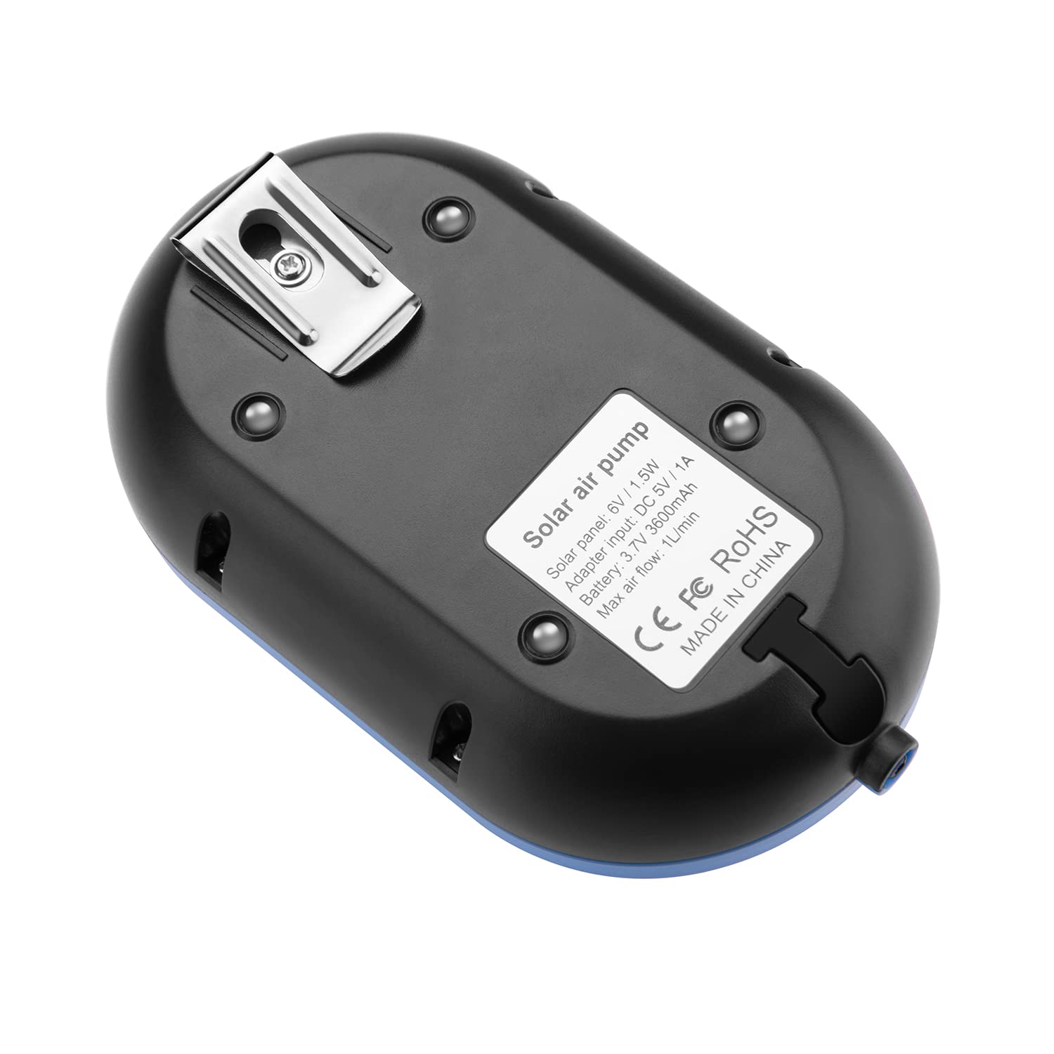 Oxygenator akwarium, 1,5 W, 3600 mAh, solarna pompa tlenowa do akwarium, napowietrzacz do stawu, pompa powietrza, napowietrzacz do akwarium