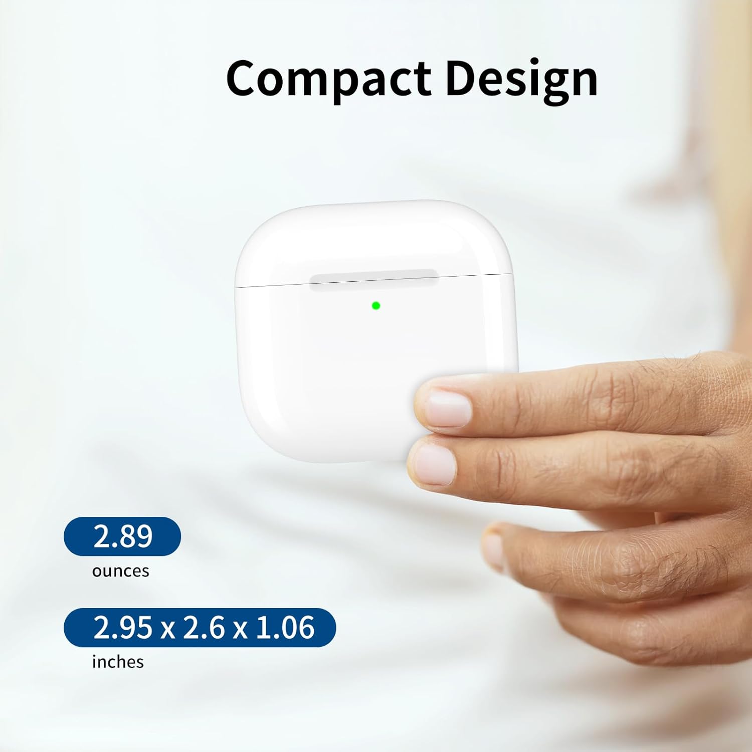 Wireless Charging Case Replacement Compatible with AirPods 4, [USB C Port] Wireless Charger Case Replacement for AirPods 4, No Earbuds - Image 5