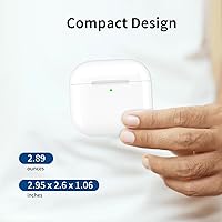 Vista 5 de Funda de carga inalámbrica de repuesto compatible con AirPods 4, [puerto USB C] cargador inalámbrico de repuesto para AirPods 4, sin auriculares
