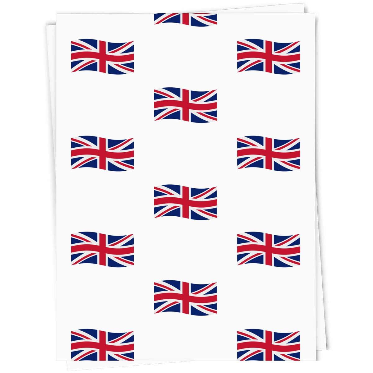 Azeeda 5 x A1 'Waving British Union Jack Flag' Gift Wrap/Wrapping Paper Sheets (GI00085655)
