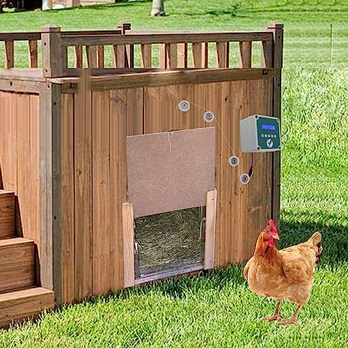 Controlador de puerta de gallinero para proteger aves desde casa con mando 6