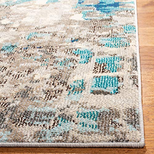 Safavieh Modern Chic Indoor Woven Rectangle Area Rug, Madison Collection, MAD425, in Grey/Blue - Image 4
