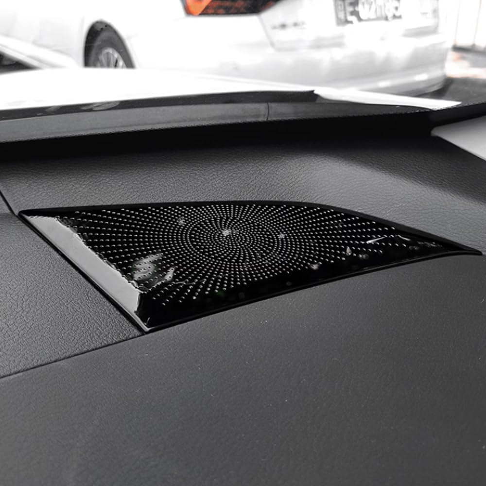 Car Accessories Fit for Altima 2024 2023 2022 2021 2020 2019 Vehicle Dashboard Horn Frame Trim Cover ABS (Black) 3 PCS