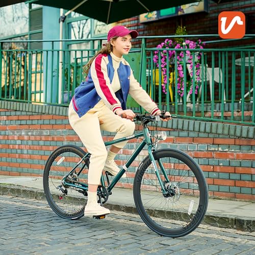 VIRIBUS Hybrid Bikes, 28 inch Mens Hybrid Bicycle 7 Speed