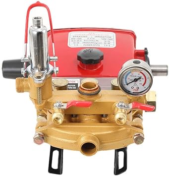 High Pressure Three Cylinders Pump Plunger Pump, 12-22L/min Triplex Cylinders Plunger Pump Stainless Steel Plunger Pump Piston Pump Agricultural Motor Sprayer Pump