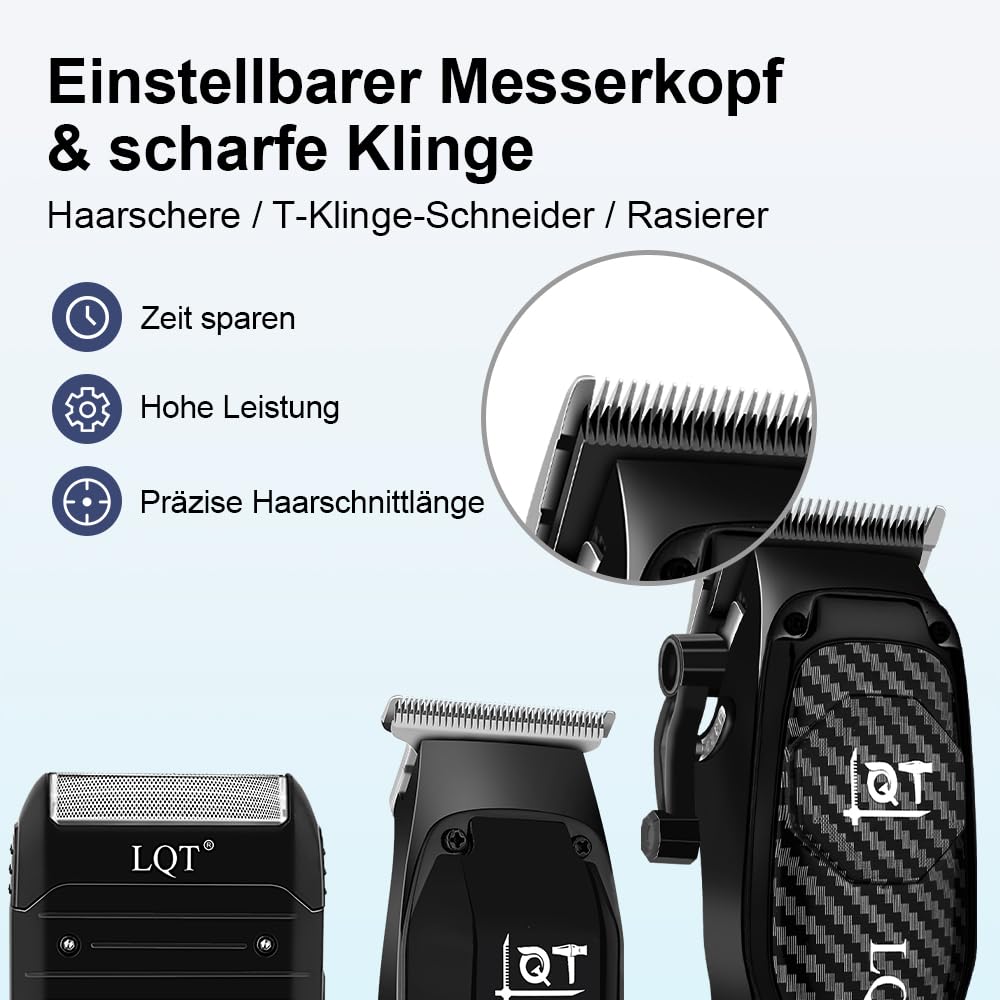LQT Hair Clippers Men, Cordless Clippers for Men Haircut 3-in-1 Hair Clipper & Mens Beard Trimmers - Image 2