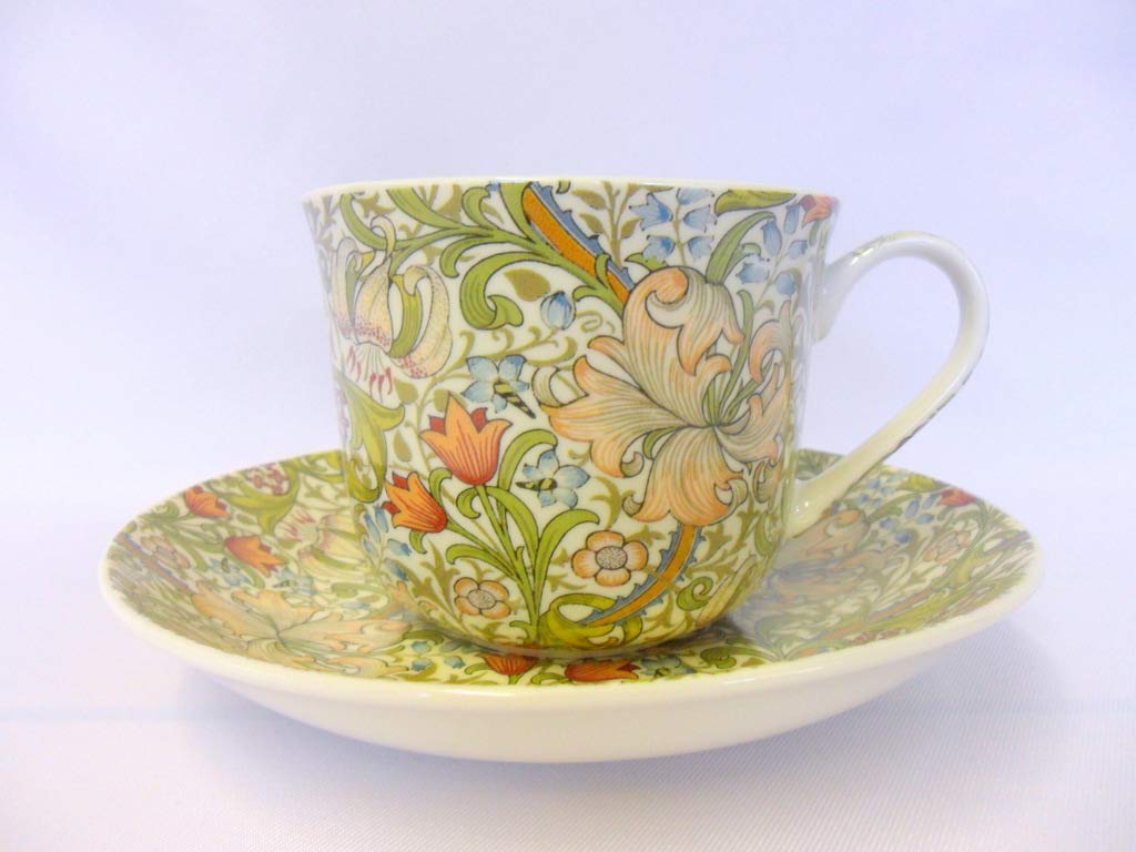 Abbeydale Collection Multiii Gift Boxed William Morris Golden Lillly Jumbo Cup And Saucer