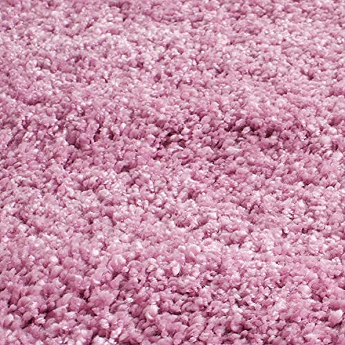 Image of CD Carpet Anti Slip Shaggy Fluffy Fur Rugs and Carpet for Living Room Bedroom Kids Room Plain Circle Carpets for Home with 2 Inch Thickness (Color Pink /Plain Size 9x9 Feet Round)