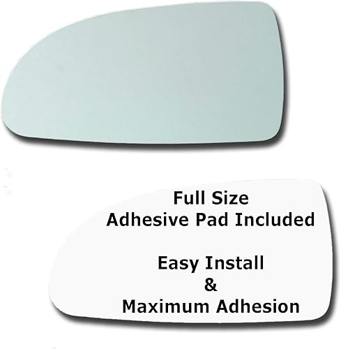 Cristal de repuesto para espejo lateral del conductor + almohadilla adhesiva de tamaño completo para Hyundai Elantra 2007-2009 vista lateral