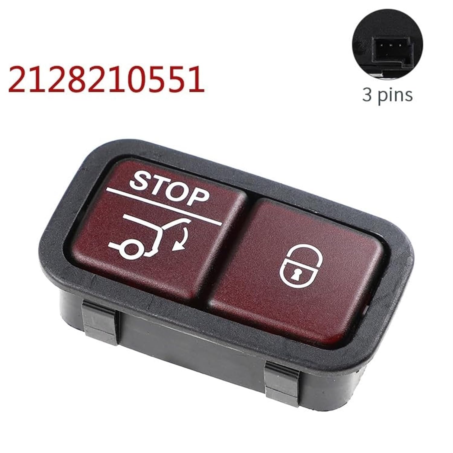2128210551 Rear Car Light Trunk Release Switch Lock Tailgate Lid Button for Ml63 Amg Base V8 55 Liter Gas Car Boot Trunk Lock Latch