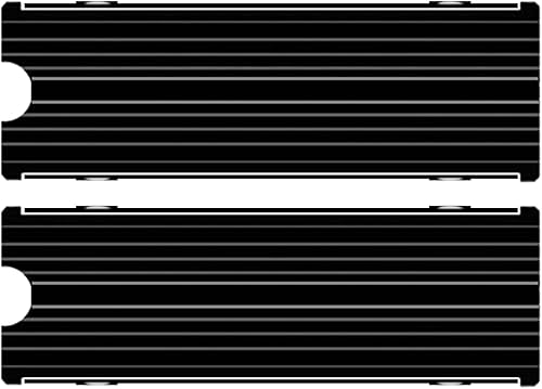 Disipador térmico M.2 SSD enfriador para PS5 PCIE NVME o SATA m2 2280 SSD refrigeración (Negro 2 Piezas)