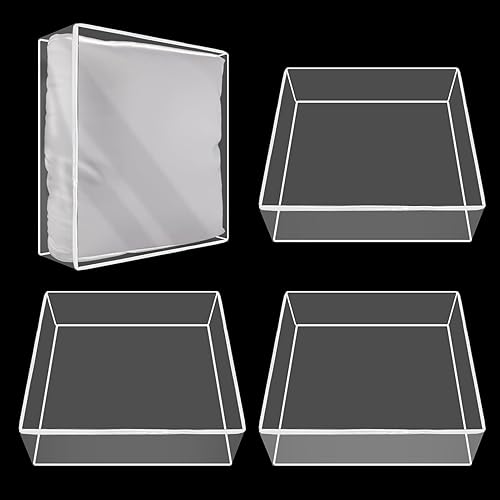 4 fundas de cojín de plástico para sofá, fundas impermeables de PVC transparente para sofá, funda para proteger contra arañazos y garras de gatos,