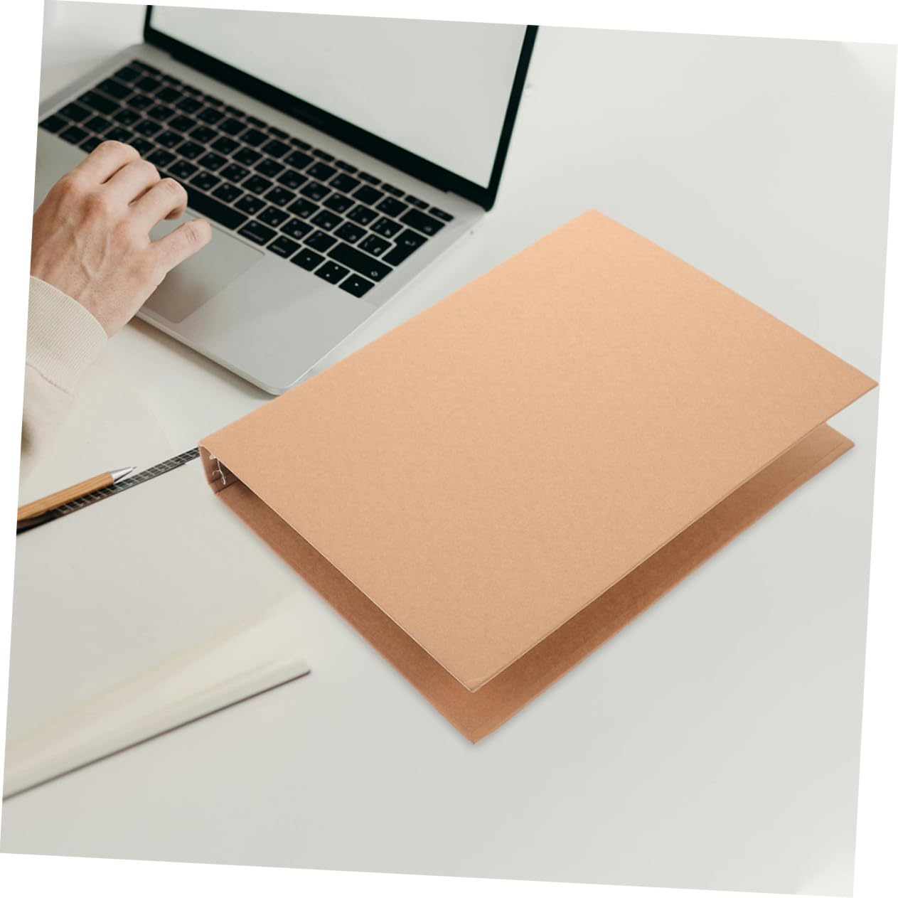 2 Stück Schnellhefter Hülle aus Robustem Kraftpapier Leichte Dokumentenmappe und Notizbuchschutz Ringordner Einband für Schule Büro Organizer