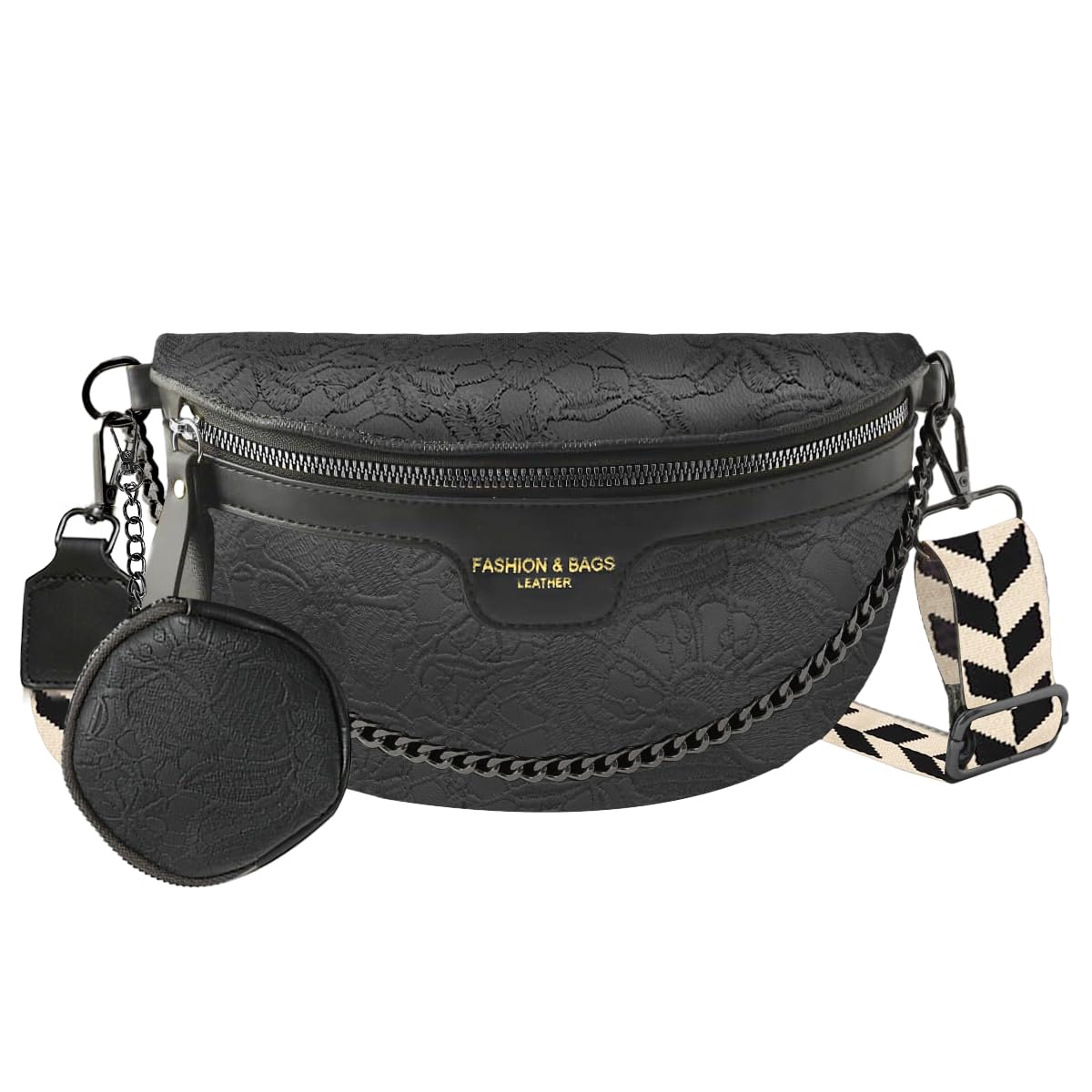 PALAY® Women Sling Bag Coin Bag Combo Fashion PU Shoulder Bag for Women Chain Bag Wide Shoulder Strap Crossbody Bag Phone Bag Casual Style Women Bag for Daily, Black (B0CMCVGGLN) Amazon Price History, Amazon Price Tracker
