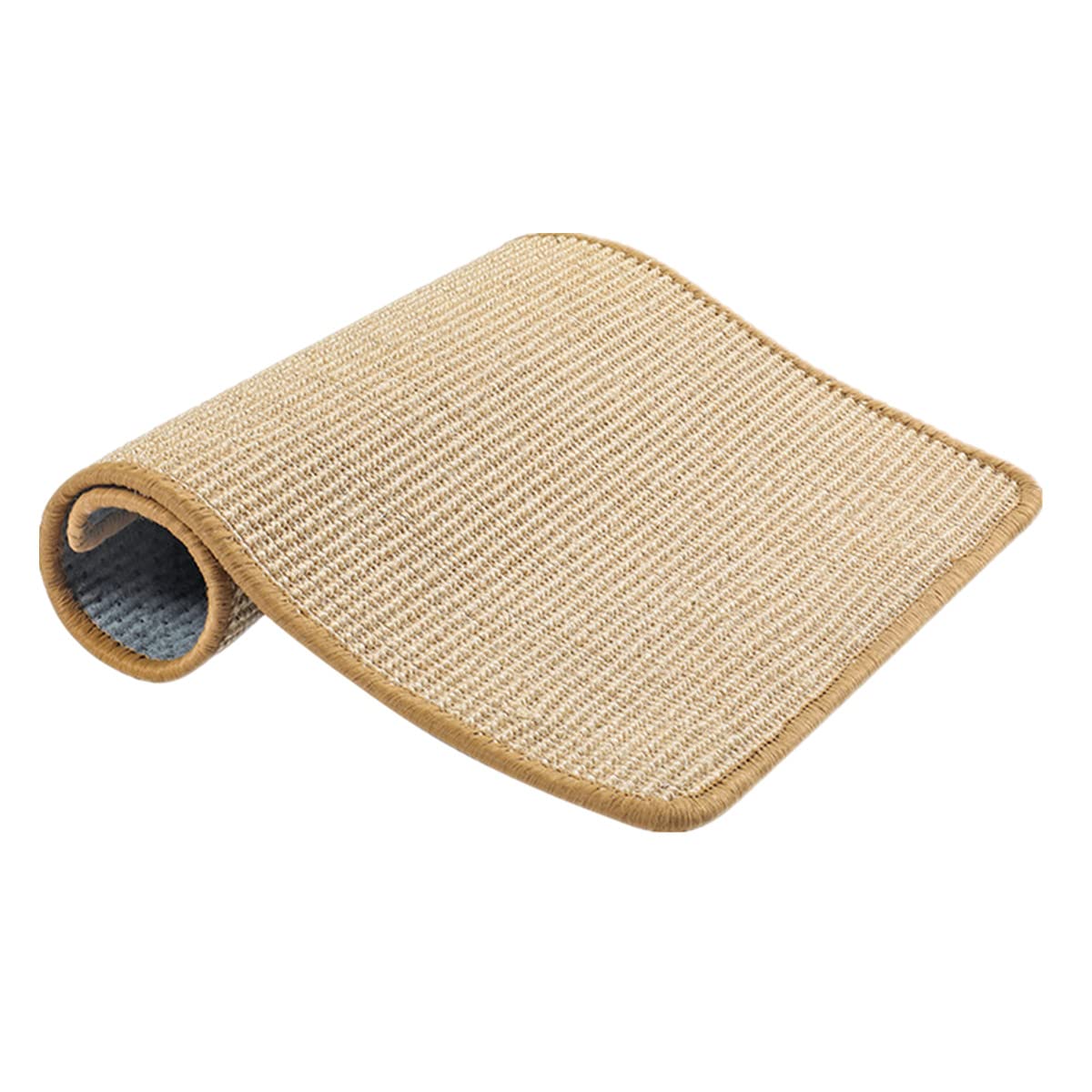 Cat Scratcher Mat, Cat Scratch Pad with Adhesive Hook Loop Tape, Natural Sisal Cat Scratching Rug, Stick on Floor Carpet Couch as Cat Scratch Furniture & Cat Scratcher Wall Protector(23.6 X 15.7 Inch)