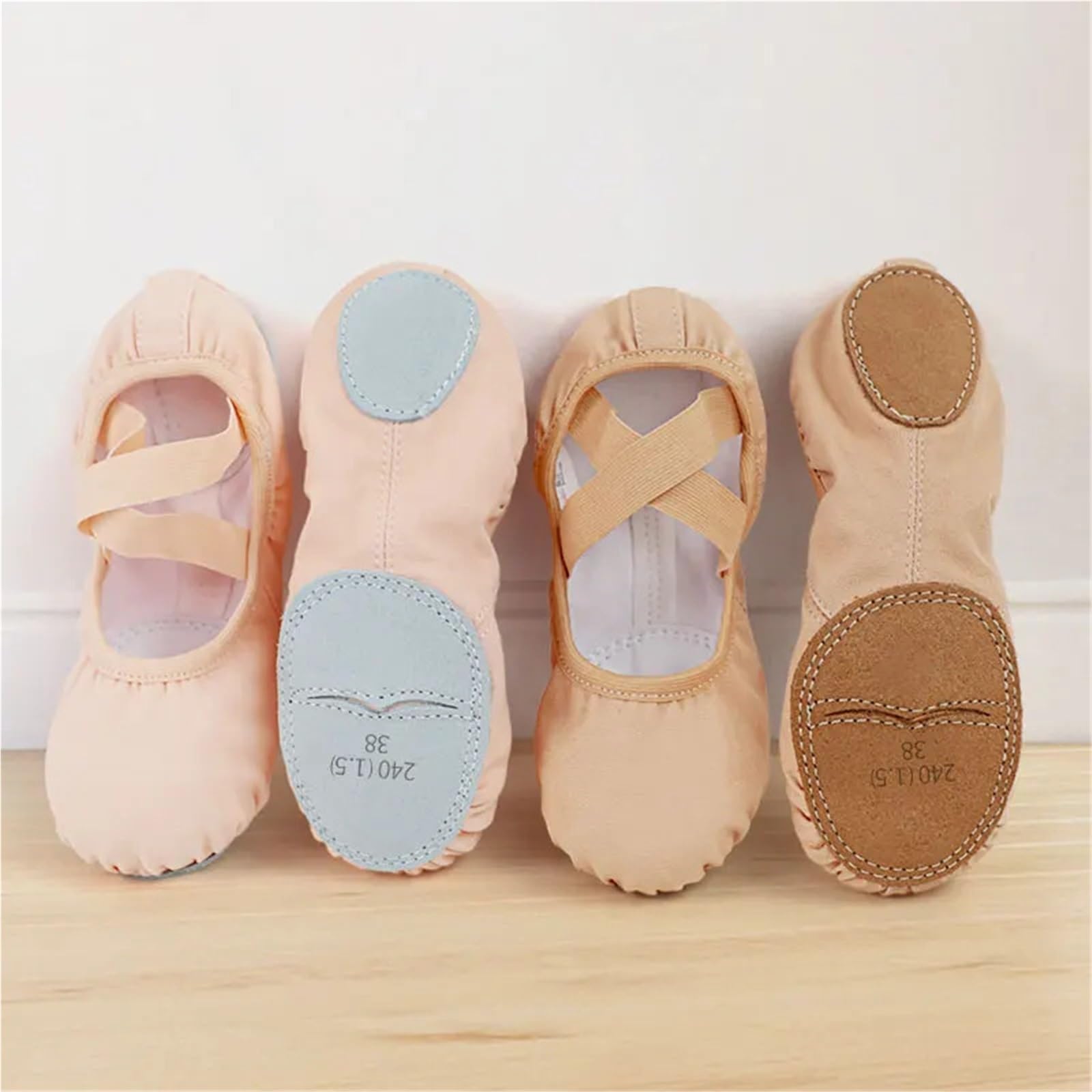 Ballettschuhe Mädchen Ballet Shoes High Stretch Canvas Dance Dancing Slippers Kids Flats Split Sole Slip On Practice Girls Woman