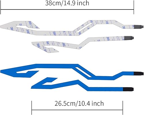 Miniatura 4 de JIGUOOR 4 luces para casco de motocicleta, señal de conducción nocturna, 3 modos de luz LED para casco de decoración (azul, funciona con pilas)