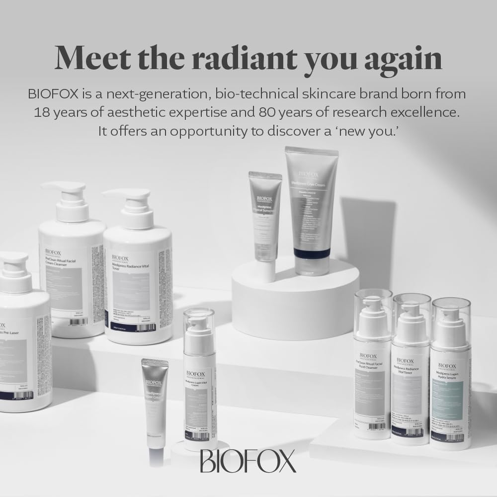 BIOFOX Medipress Radiance Vital Toner 100ml – pH 5.5 Boosting Toner with Peptides, Niacinamide & Hyaluronic Acid – Skin Balance & Hydration for All Skin Types