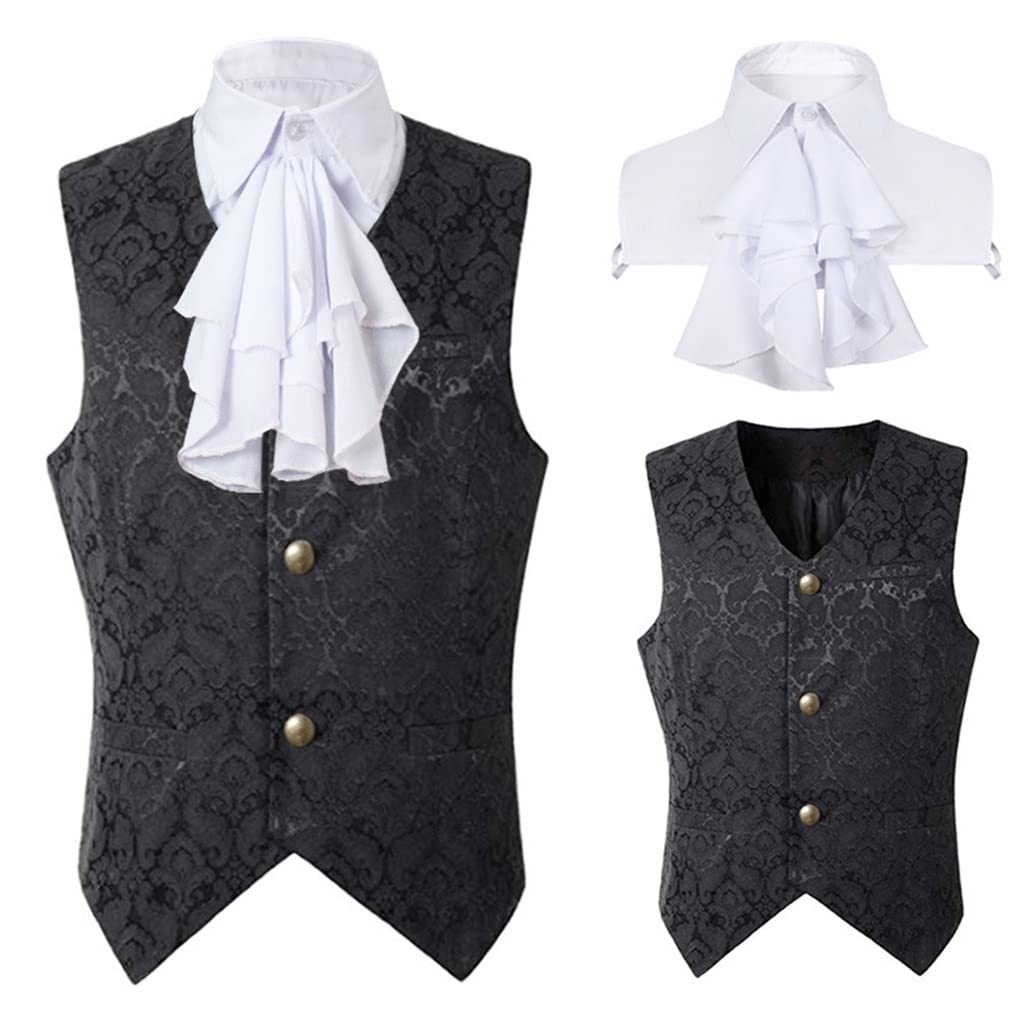 Gilet brocart gothique punk JFDBGU pour sublimer un costume terne en XL