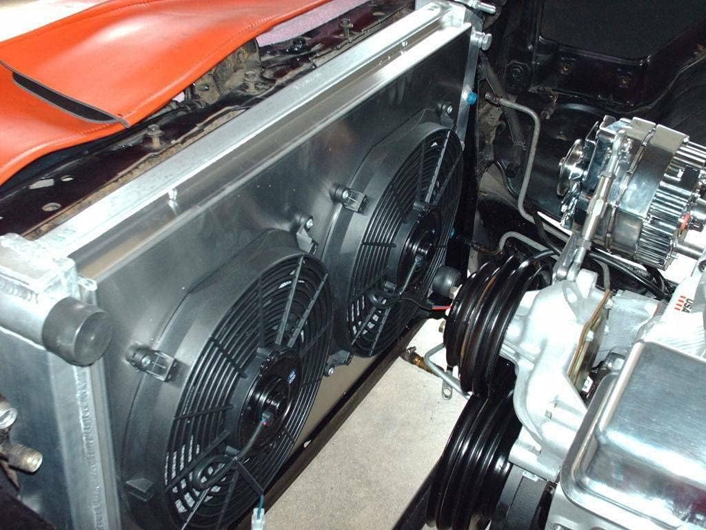 28" 3 Row Aluminum Radiator For Chevy 68 69 70 71 72 73 Chevelle El Camino/Caprice 71-1990