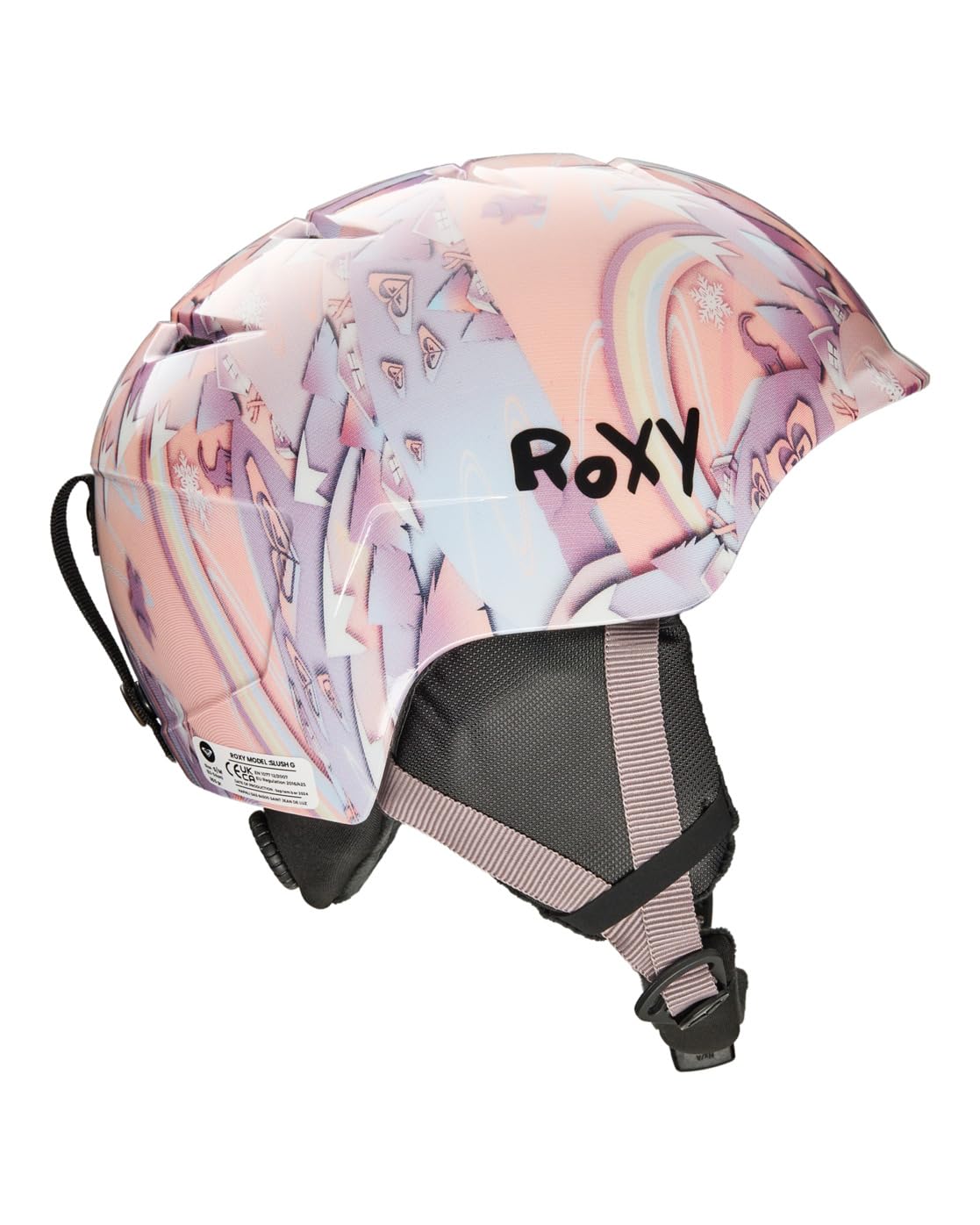 Roxy Slush Girl Sport Helmet Fille, Coral Chic Papercut, L/XL