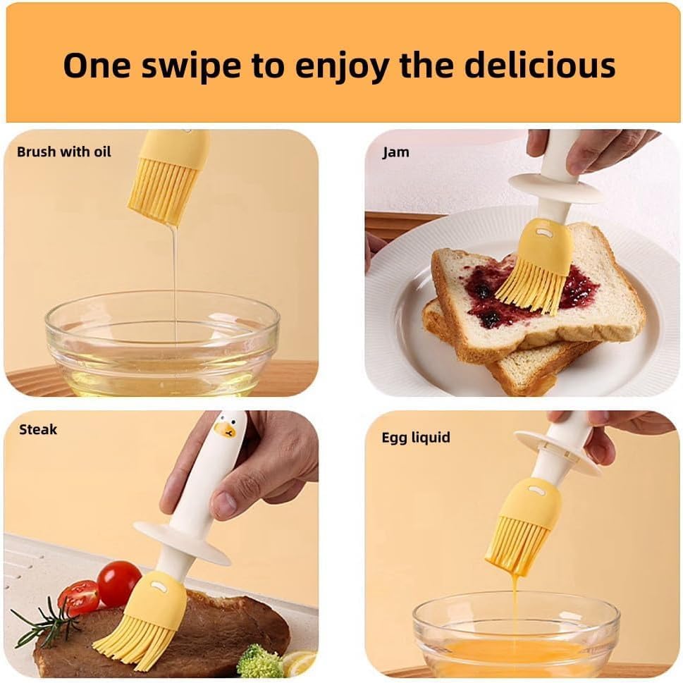 Image of Oil Dispenser Bottle with Silicone Brush Leakproof for Cooking, Baking, BBQ | Versatile Oil Container with Brush