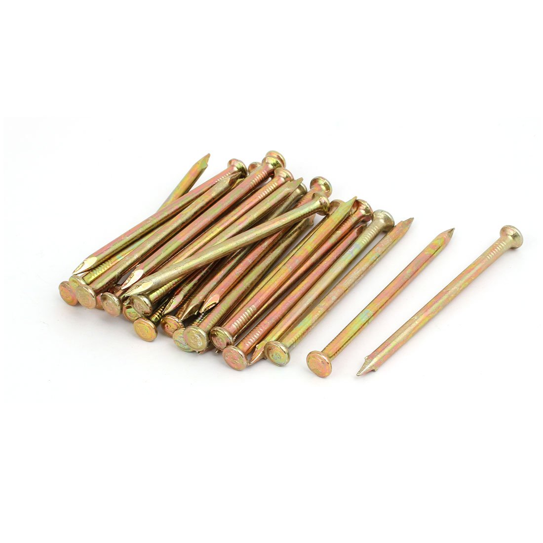 Aexit Fiber Concrete Fastener Cement Wall Steel Point Tip Wire Nails 80mm Length 30PCS Model:30as77qo714