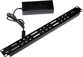 ZHANGQING 12 Port PoE Injector Compliant with IEEE 802.3af Passive with 10/100 Data, 19 Inch Rack Mount Multi-Port Midspan Power over Ethernet Injector with 48V 60W Power Supply, POE-12-48V60W