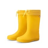 Kids Rain Boots Boys Girls Lightweight Boots Waterproof Easy-on Outdoor Playing Rain Boot Unisex-Child
