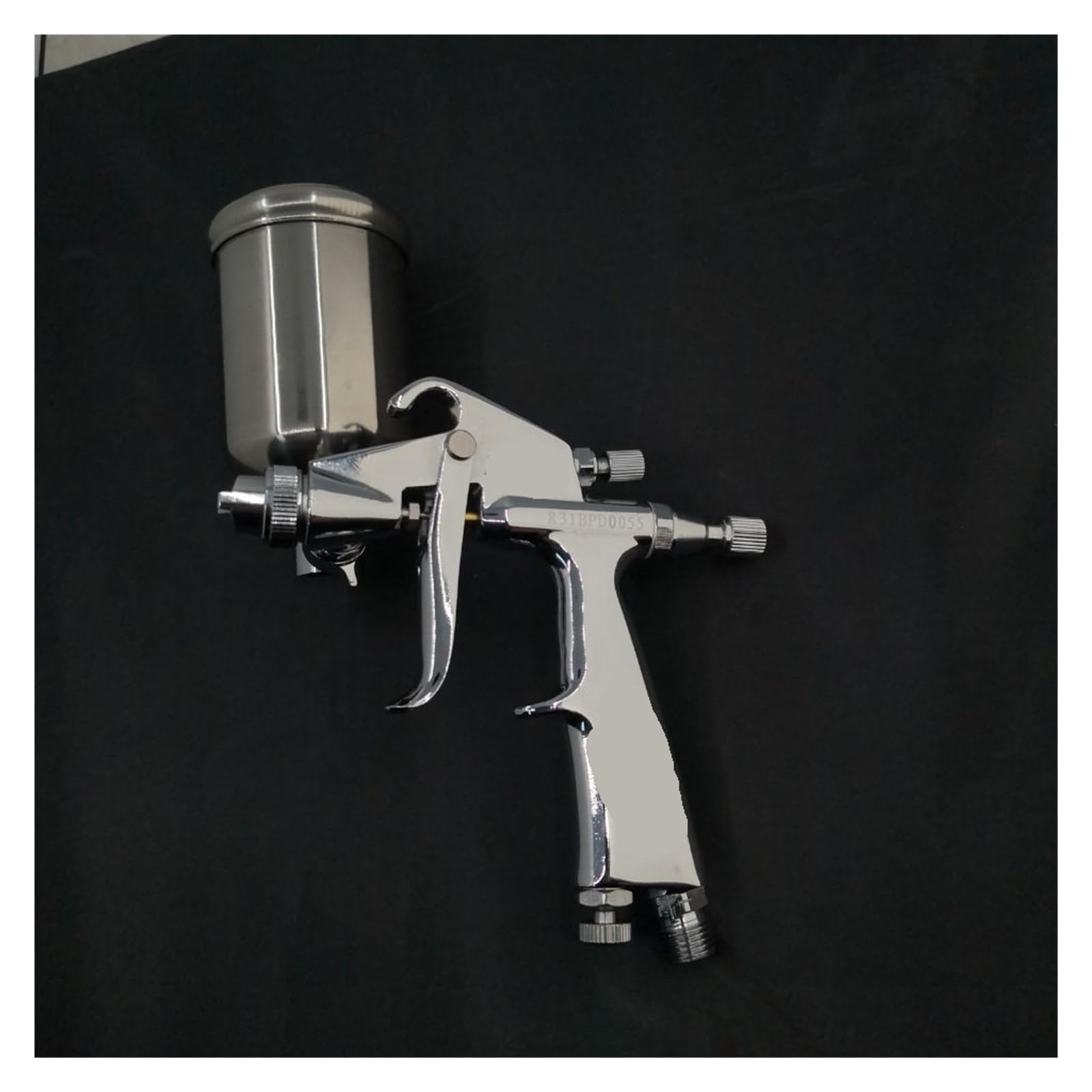 Pulverizador de Pintura, Pistola pulverizadora de aire 0,6 mm, olla acero inoxidable, mini pistola 200 ml