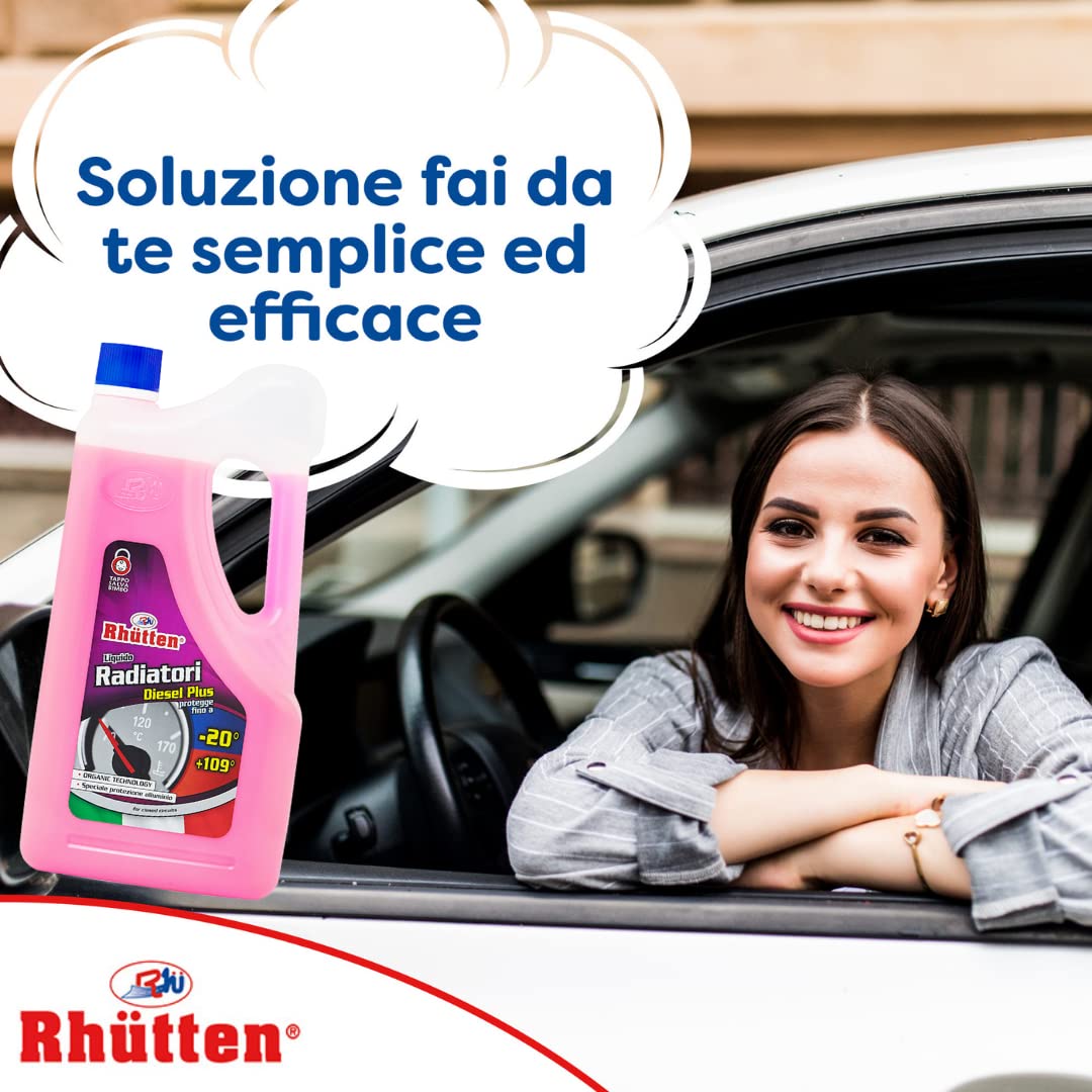 Liquido Radiatori Diesel Plus -20°C, Eccellente Protezione per Alluminio e Altre Leghe, Per Tutti i Motori Diesel, 2L